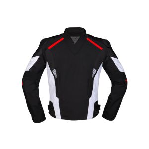 Chaqueta de moto Modeka Lineos (negro / blanco / rojo)