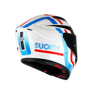 Casco de moto Suomy Track-1 Ninety Seven (blanco / azul / rojo)