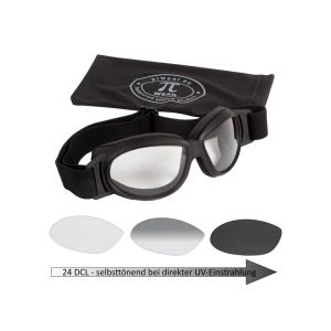 Gafas de moto PiWear Black Hills 24 DCL (autotintado | negro)