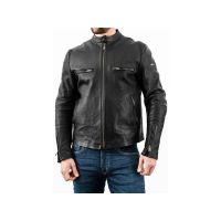 rokker Commander chaqueta de cuero para moto (negro)