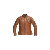DIFI Marilyn chaqueta de cuero de la motocicleta de las señoras (marrón)